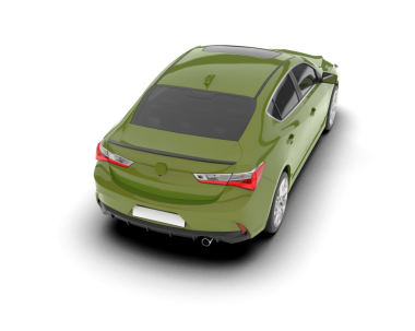 modern yeşil araba beyaz arka planda izole edildi. 3 boyutlu görüntüleme