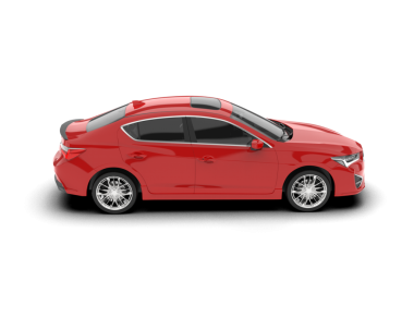 beyaz arkaplanda izole edilmiş gerçekçi araba