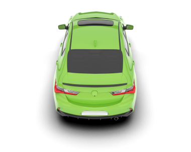 yeşil modern araba. 3d oluşturma.