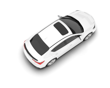 Araba beyaz zemin üzerine.