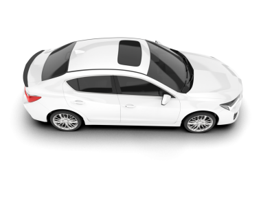 İzole edilmiş beyaz arkaplanda araba.