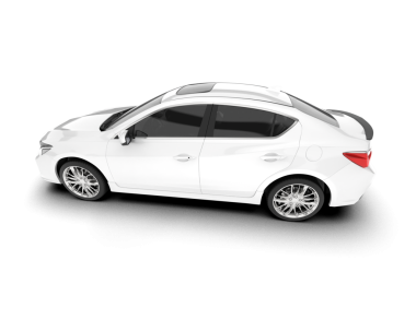 modern araba beyaz bir arka planda izole edilmiş.