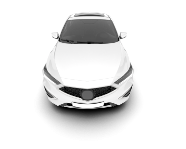 Beyaz arka planı olan beyaz bir araba..