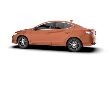 araba beyaz arkaplanda izole edildi