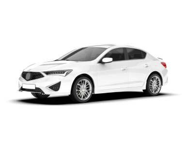 Beyaz arka planı olan modern bir araba. 3d oluşturma