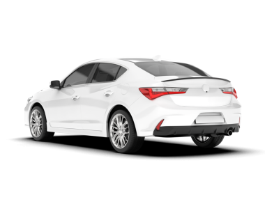 beyaz arkaplanda modern beyaz SUV