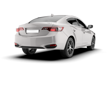 beyaz arkaplanda modern araba