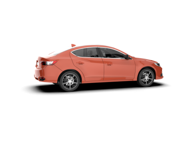 Beyaz arkaplandaki araba.