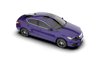 Modern araba arka planda izole edilmiş. 3d oluşturma