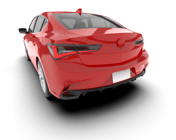 beyaz arka planda modern spor araba