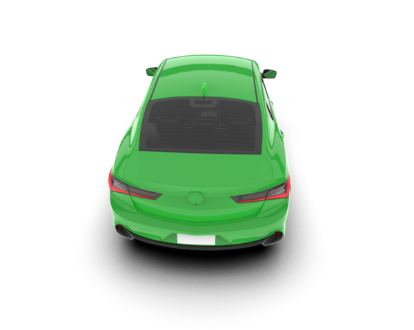 Modern araba. Beyaz arka planda 3 boyutlu resim.