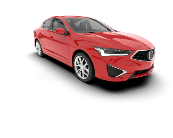 Kırmızı sedan araba beyaz arka planda izole edildi. vektör illüstrasyonu