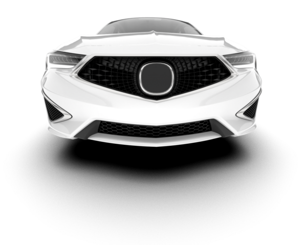 Beyaz arkaplanı olan gerçekçi bir araba