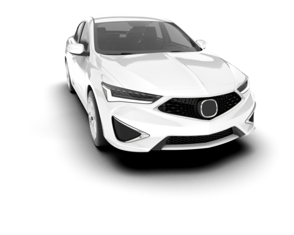 Modern araba beyazda izole edilmiş. 3D görüntüleme - illüstrasyon