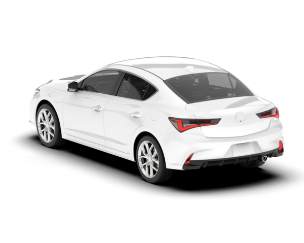 Modern beyaz modern araba beyaz arka planda izole edilmiş. 3d oluşturma