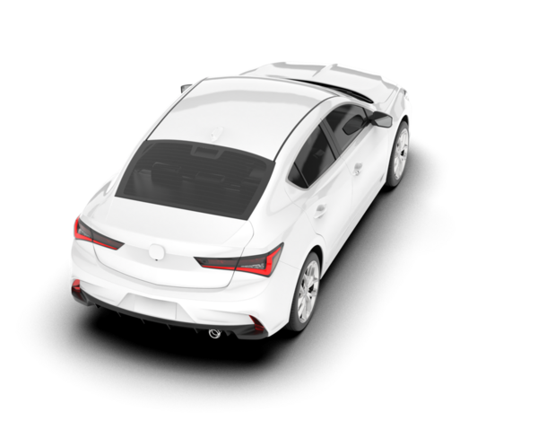 Modern şehir arabası beyaz arka planda izole edilmiş. 3 boyutlu model.