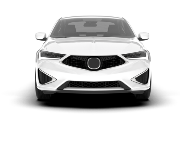 Modern araba beyaz arka planda izole edilmiş. ön görünüm.