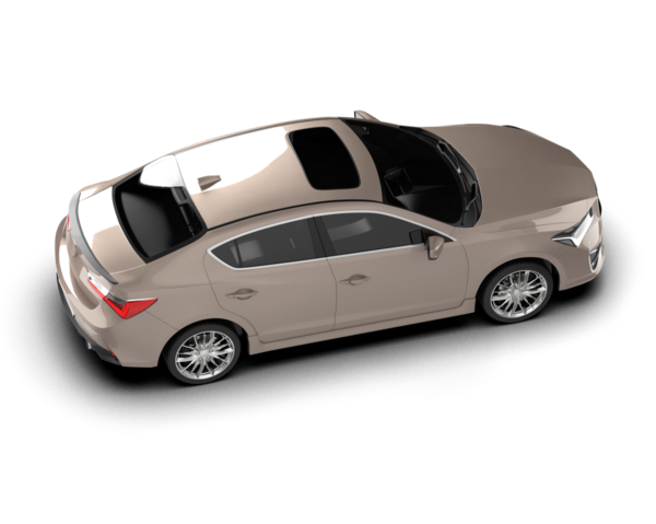 Lüks araba izole. 3D görüntüleme - illüstrasyon