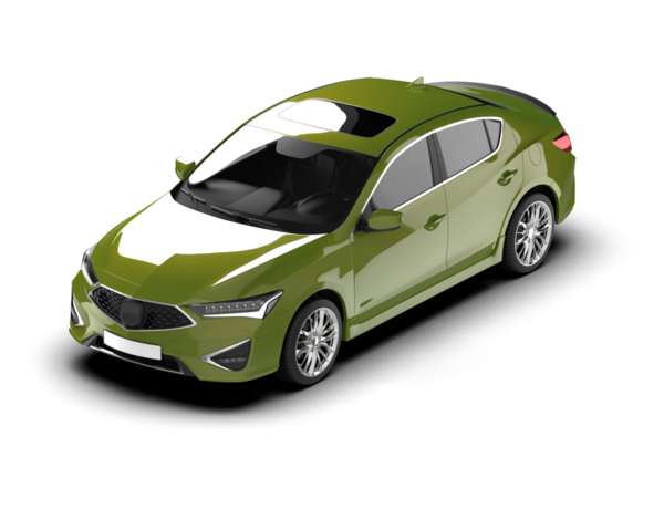 modern araba beyaz arkaplanda izole edildi