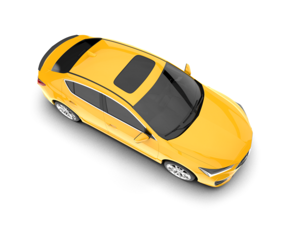 Beyaz üzerine sarı araba