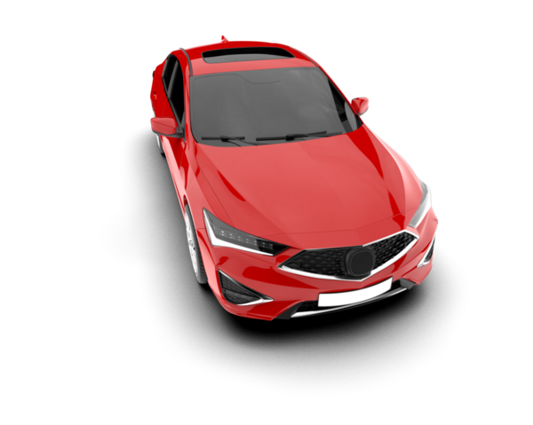 beyaz arkaplanda modern araba