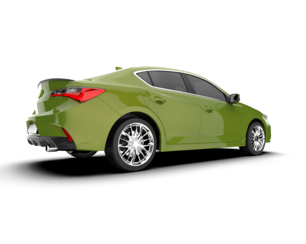 beyaz arkaplanda modern araba