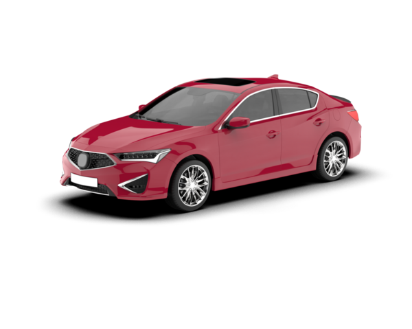 modern kırmızı araba. ön taraf görünümü.