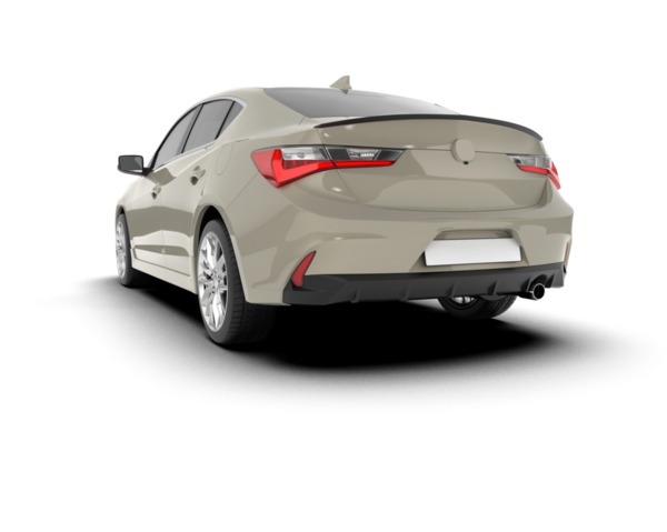 Modern araba arka planda izole edilmiş. 3 Boyutlu Hazırlama