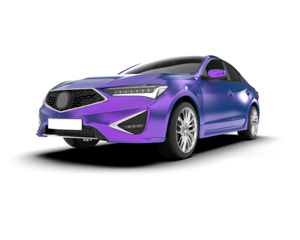 Modern araba. Ön manzara. yüksek kaliteli resimleme