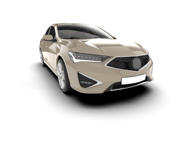 Modern araba beyaz arka planda izole edilmiş. 3D - illüstrasyon