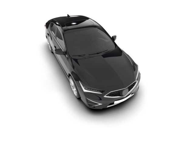 Siyah araba beyaz arkaplanda izole edildi