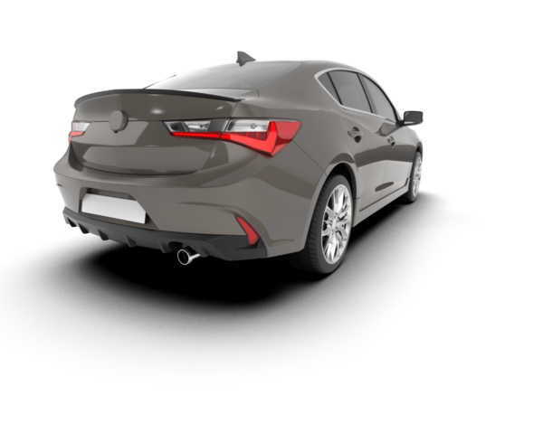 Lüks modern araba beyaz arka planda izole edilmiş. 3 boyutlu.