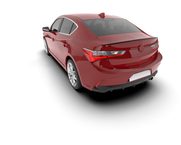 beyaz zemin üzerine kırmızı modern otomobil