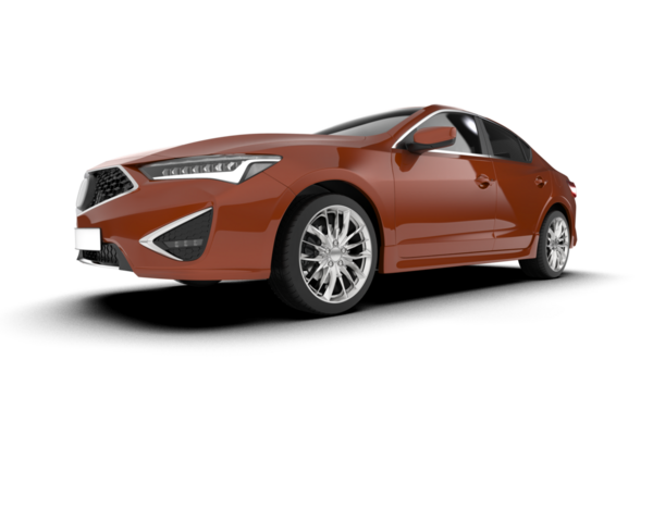 beyaz arka planda modern araba