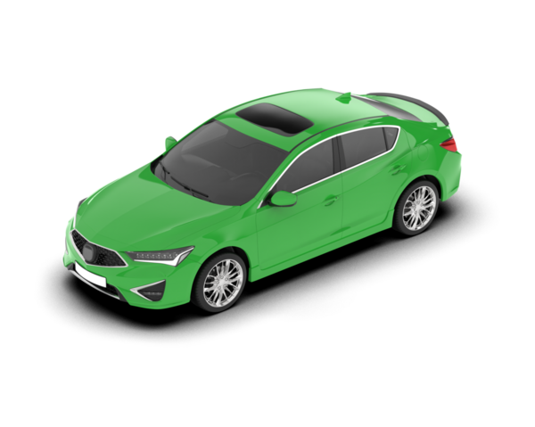 araba beyaz arkaplanda izole edildi