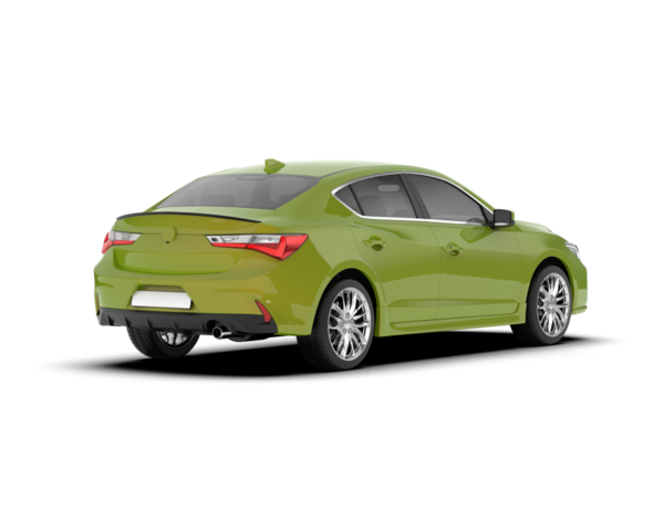 Modern araba beyazda izole edilmiş. 3D görüntüleme - illüstrasyon