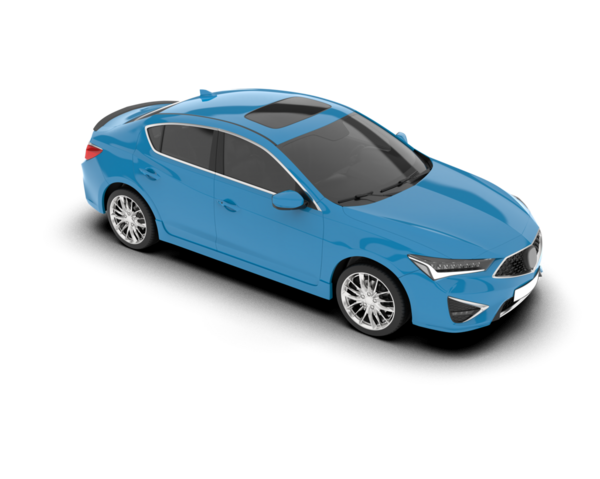 Araba arka planda izole. 3D illüstrasyon - yüksek kalite 3D canlandırma