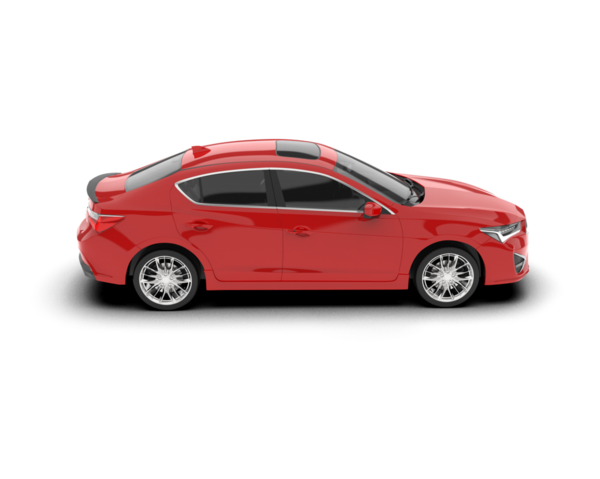 beyaz arkaplanda izole edilmiş gerçekçi araba