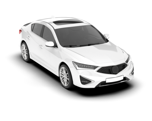 beyaz arka planda modern araba