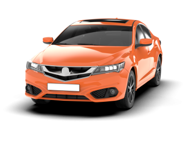 beyaz arka planda turuncu araba.