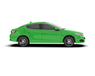 Araba sedanı beyazda izole edilmiş. vektör illüstrasyonu