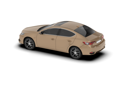 Gerçekçi bir araba. Ön manzara. Beyaz arkaplanda izole edilmiş vektör illüstrasyonu