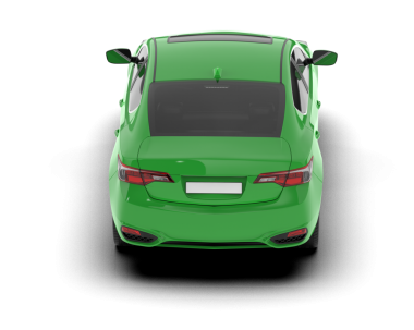 Modern araba beyaz arka planda izole edilmiş. 3d oluşturma