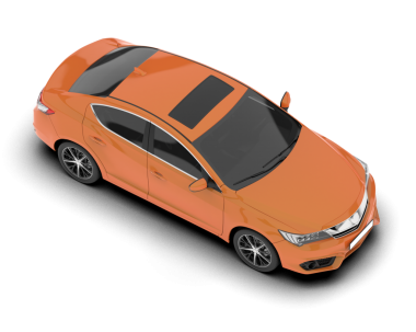 Modern araba arka planda izole edilmiş. 3D görüntüleme - illüstrasyon