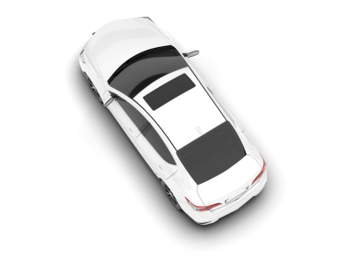 Beyaz arka planda bir araba. 3d oluşturma