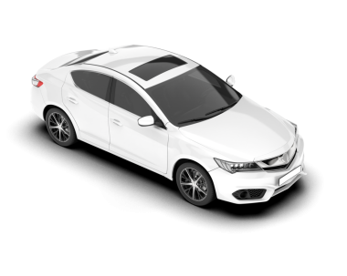 beyaz arkaplanda izole edilmiş gerçekçi araba, 3 boyutlu illüstrasyon