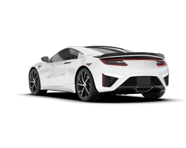 Beyaz, lüks, modern bir araba. 3d oluşturma