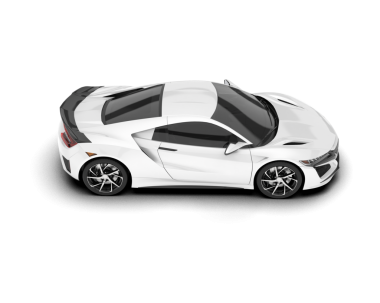 Beyaz arka planda bir araba. 3d illüstrasyon