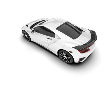 Modern beyaz spor araba. 3d oluşturma