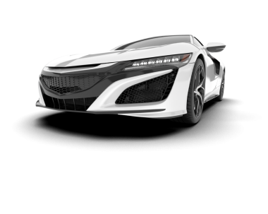 Beyaz arka planda modern lüks bir araba. 3D görüntüleme. yüksek kalite